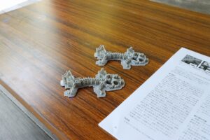 昔のカエルの標本レプリカ