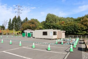 P1工事業者の仮設事務所